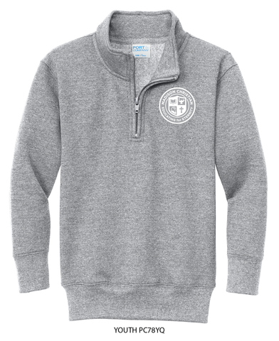 SATUR クロップスウェット グレー 1/4 Zip Sweatshirt - Oxford Grey / Athletic Heather – MCSpirit