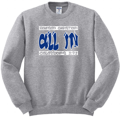 2024 ALL IN Crew Neck Sweatshirt - Athletic Heather