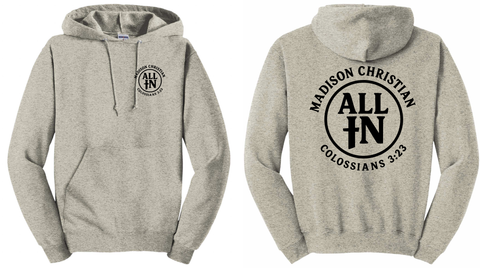 2025 ALL IN Hooded Sweatshirt - Oatmeal Heather