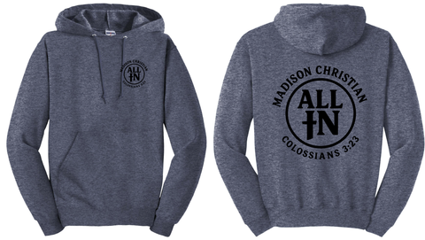 2025 ALL IN Hooded Sweatshirt - Vintage Navy Blue